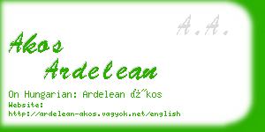 akos ardelean business card